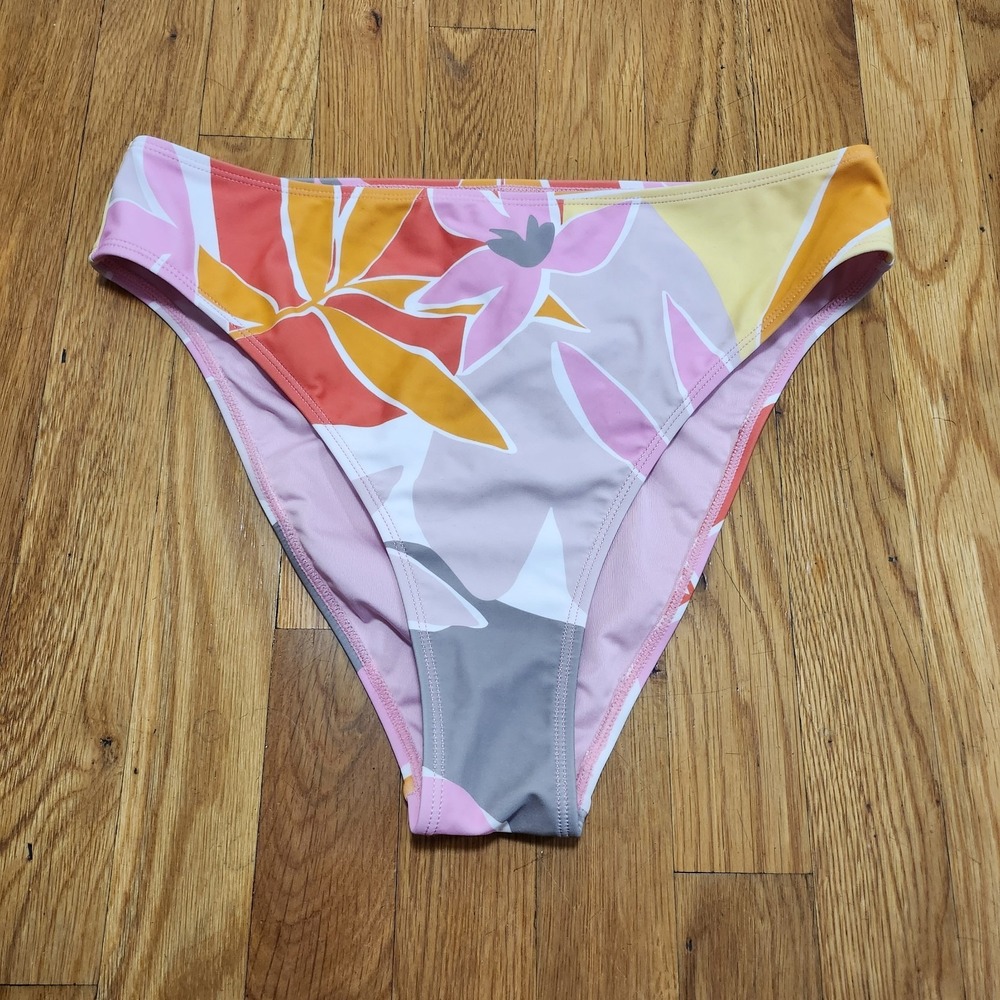 Cupshe High Waist Bikini Bottom‎ Multicolor Floral Print